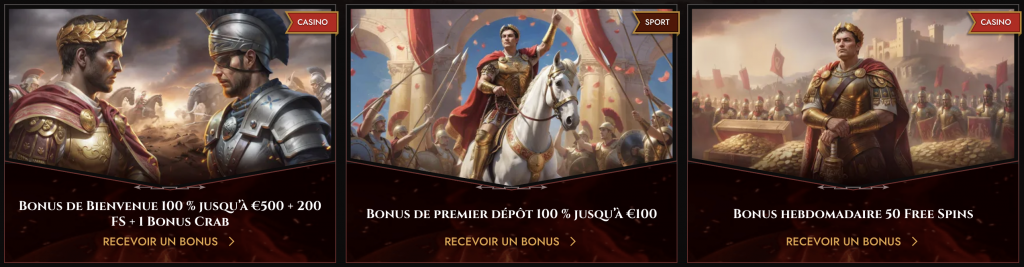 Bonus et promotions du Legiano Casino